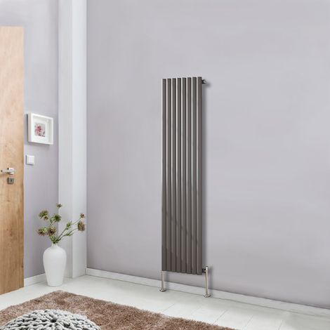 NRG Designer Radiator Oval Column Central Heating Anthracite Rads Vertical 1600x472mm Single (1/5)