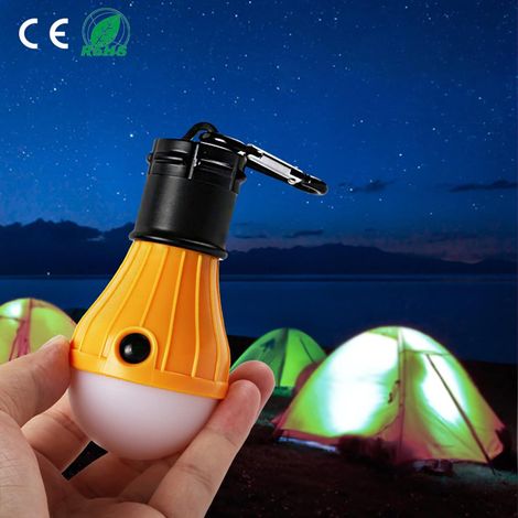 Campinglaterne, 10-teiliges LED-Campinglaternen-Set mit Haken, batteriebetriebene Campinglampe, tragbare Zeltlampe, wasserdichte Notleuchte, Orange