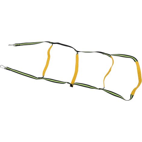 Échelle de corde pour bateau, 4 marches, pliable, protection UV, corde réfléchissante, crochets en acier inoxydable (1/5)