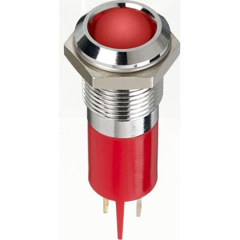 Voyant LED lumineux  Rouge RS PRO, dia. 14mm, 12V c.c., IP67 ( Prix pour 1 )