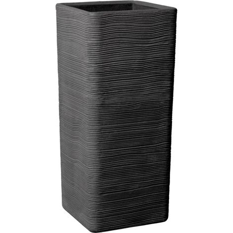 Vase Carré 75cm Haut Shabby Rigato Shabby Vasar GREY GHISA - Couleur : Blanc Perle - Colore: Grigio Ghisa (1/5)