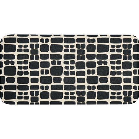 TAPIS DE TOILETTE Moderne - Organic - Noir 120x60 cm (1/5)