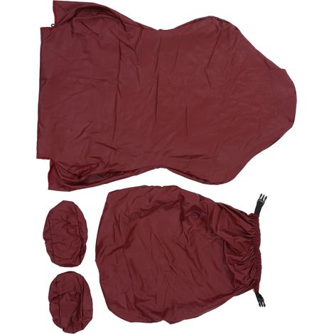 Housse de Protection pour Fauteuil de Bureau en Simili Cuir Noir et Rouge, Étanche et Confortable (1/5)