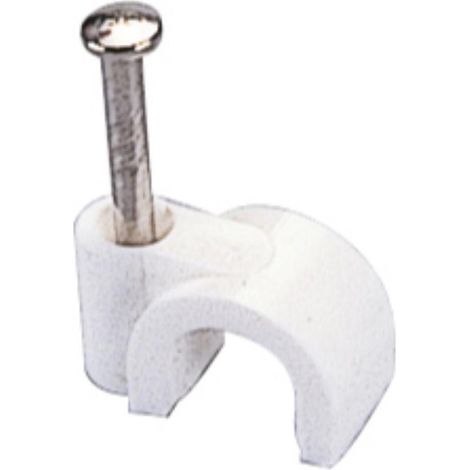 Clip para cables poly-pool pp0661 termoplástico clavos niquelados