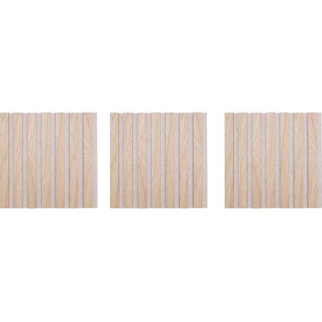 Lot de 3 Panneaux Déco "Colva" 30x30cm Beige