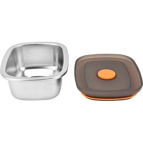Boîte à lunch portable en acier inoxydable 304, polypropylène et silicone alimentaire, 250 ml, idéale pour les pique-niques, le camping et les activités de plein air. (1/5)