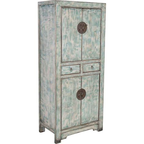 Armario de madera blanco azulado 80x48x184h cm (1/5)