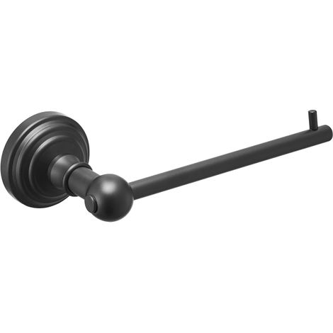 Manissa Matt Black Toilet Roll Paper Holder Wall Mounted Paper Holder for Bathroom Made from 304 Stainless Steel to prevent rusting (1/2)