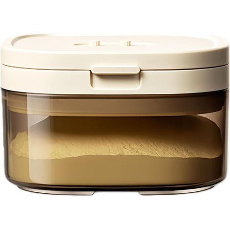 Formula Travel Container – Magnetic Dustproof Storage Holder with Scoop, Airtight Milk Powder Organizer, Portable Stackable Food Snack Storage Box, for Travel Camping Walking Outdoor (1/5)