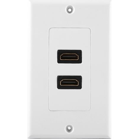 Vergoldete HDMI-Wanddose mit zwei Anschlüssen und Ethernet-Anschluss für Heimkino, DVD-Player und Fernseher