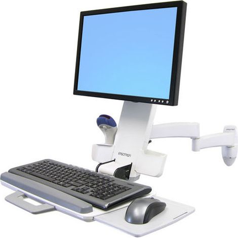 Ergotron 200 Series Combo Arm 61 cm (24") Weiß Wand
