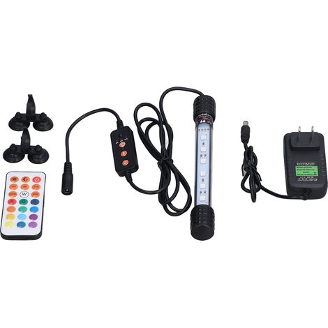 Lampe Aquarium - Éclairage LED avec Minuterie 4/8/12 H - Réglage de Luminosité - Télécommande Sans Fil - 13 Couleurs - 6 LED SMD 5050 - 100–240 V (1/5)