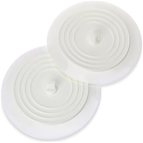 BUNTHAUS Lot de 4 bouchons de vidange en silicone, bouchons universels pour évier, blanc