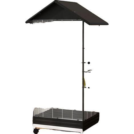 Vogelkäfig, Stahlmaterial, 28 x 18 x 60 Zoll, geeignet für kleine Vögel, mehrere Sitzstangen, herausziehbare Schublade (1/5)