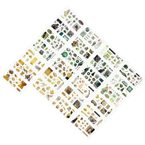 50 feuilles d'autocollants pour scrapbooking, papier décoratif innovant et raffiné, idéal pour la création d'albums de journal intime (type 3).