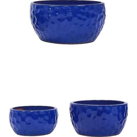 Conjunto de plantas, diseño clásico, apto para uso interior y exterior, azul antiguo. (1/2)