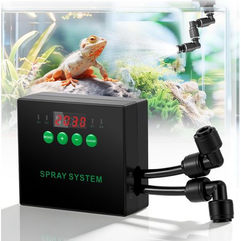 Système de Nébulisation Automatique pour Reptiles Kit de Brumisation Intelligent avec Minuterie Écran Tactile et Buses Rotatives à 360 Degrés pour Terrarium Vivarium Caméléon Lézard Grenouille Plantes (1/5)