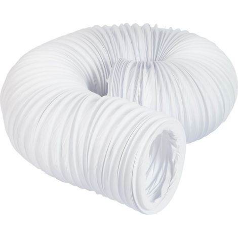 Airflow 52641004R - Tubo flessibile flessibile in PVC, 150 mm x 6 m, colore: Bianco