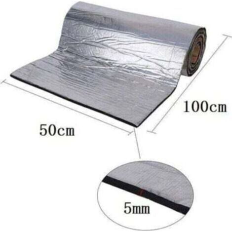 Tapis d’Isolation Acoustique pour Voitures, 10MM Mousse insonorisante insonorisation phonique, étanche Isolation Acoustique de Bruit et insonorisation 50x200cm--