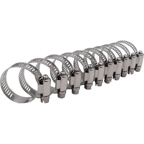 Sollbry Schneckengetriebe-Schlauchschelle – komplett aus Edelstahl mit 1/2-Zoll-Band, Arbeitsbereich 21 mm – 38 mm, Kanalschlauchschelle, Schneckenschlauchschelle, Kraftstoffleitungs-Schlauchschelle ( (1/5)