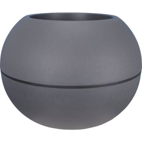 RIVIERA - pot de fleurs Boule - D40 - gris (1/2)