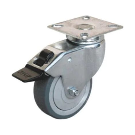 Drehrolle Uniroll Platte 50x50mm drehbar Durchmesser 50mm Höhe 72mm mit Bremse