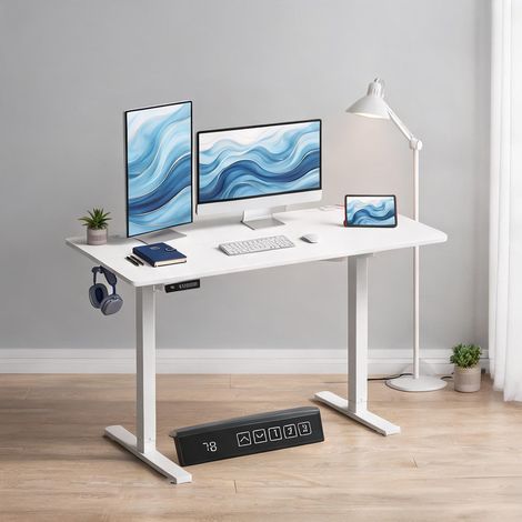Bureau réglable de 72 à 118 cm 120 x 60 x 118 cm (1/5)