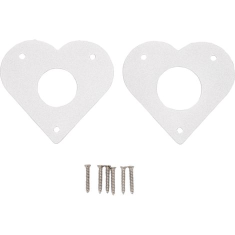 Sicherheitstür aus Metall für Vogelhäuser, aus Aluminium, Durchmesser 28 mm, Durchmesser 32 mm, herzförmiges Loch. (1/5)