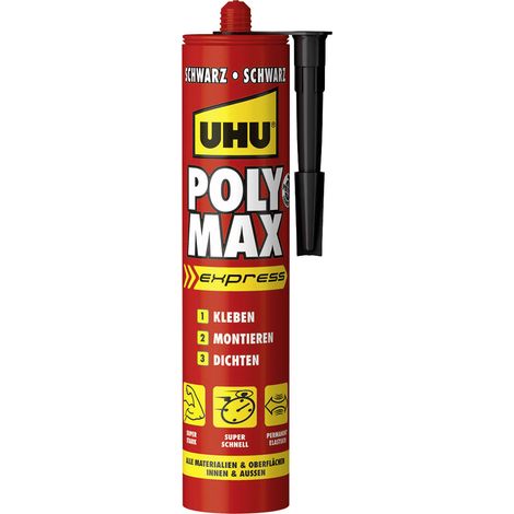 UHU POLY MAX EXPRESS Klebe- und Dichtmasse Herstellerfarbe Schwarz 47200 425 g