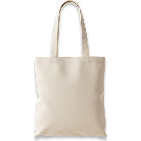 KOWOLL Sac cabas en coton premium, sac de courses écologique, toile 100 % coton, anses longues extra résistantes, double couture, idéal pour l'impression (1/5)