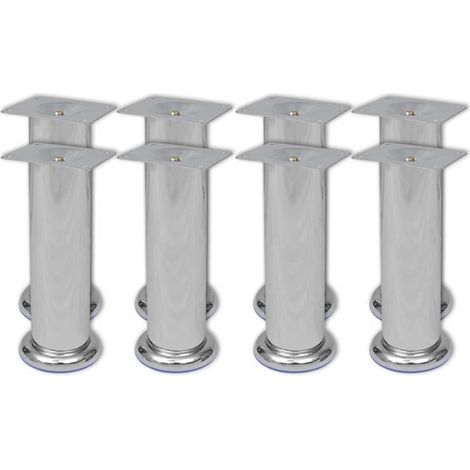 vidaXL Round Sofa Legs 8 pcs Chrome 180 mm(2x242159) (1/4)