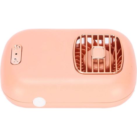 Ventilateur Brumisateur USB Rechargeable Portable Compact pour Bureau ou Chambre – Rafraîchisseur Mini Silencieux en Rose (1/4)