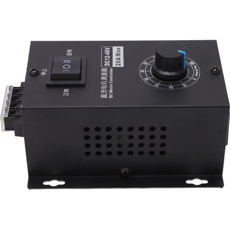 Contrôleur de moteur à boîtier métallique, transformateur de tension à vitesse réglable 20 A pour applications industrielles, 12 V CC à 48 V CC (1/5)