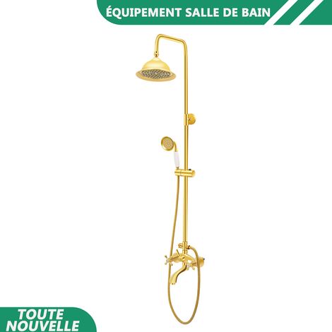WAOBDLA Ensemble de mélangeur de pluie de salle de bain Ensemble de tête de douche de pluie montée au mur Ensemble de robinet de douche (1/5)