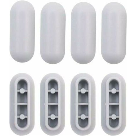 Kit di 4 paracolpi universali per sedile WC, paracolpi in plastica di ricambio per sedile WC