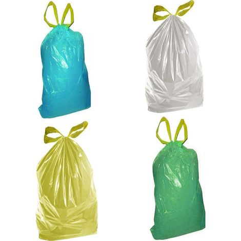 150 sacchi spazzatura antigoccia assortiti con maniglie 72x105 cm Sacco buste per pattumiera immondizia grandi sacchetti (1/5)