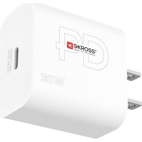 Cargador de viaje EE. UU./Japón, etc. USB-C PD 30W sin conexión a tierra