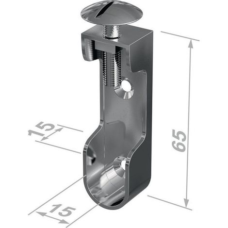 PG  Soporte  de  conducto  armario  11118  fundición  inyectada  zinc  cromado  30x15mm  -  790150  1200