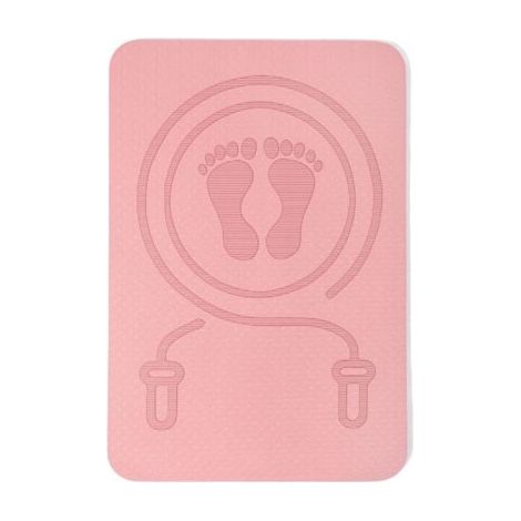 Tapis de corde à sauter (rose), tapis de fitness antidérapant et amortissant, équipement de fitness à domicile, 40 x 60 cm (0,6 cm d'épaisseur) (1/5)