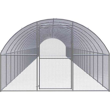 Maison Exclusive - Outdoor-Hühnerstall 3x24x2 m Verzinkter Stahl (1/5)
