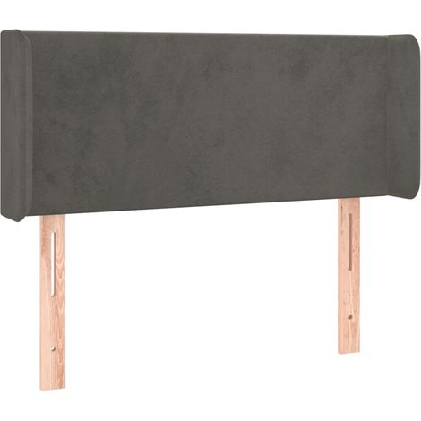 Maison Exclusive - Testiera ad Orecchio Grigio Scuro 103x16x78/88 cm in Velluto