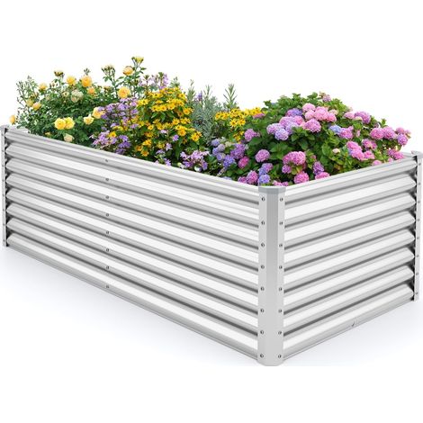 Hochbeet aus Metall, 180 x 95 x 60 cm, offener Boden