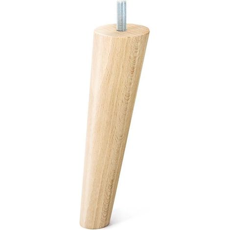 pata madera conica inclinada h120 - h150 m8 acabado natural/negro acabado natural altura (h) 150