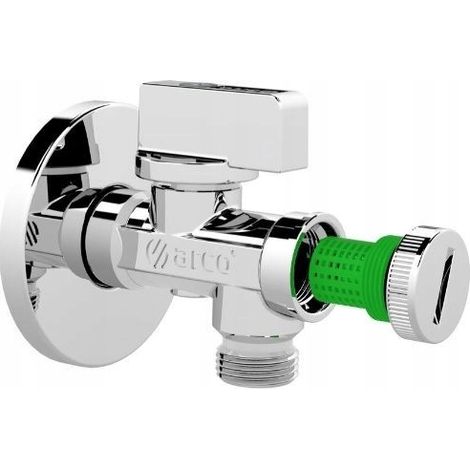Valvola a sfera angolare 1/2”x1/2'' con filtro per rubinetto WC e lavatrice Arco 02400MAC (1/5)