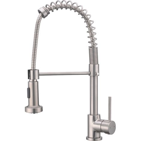 Essebagno Mitigeur évier à douchette Plimo façon inox