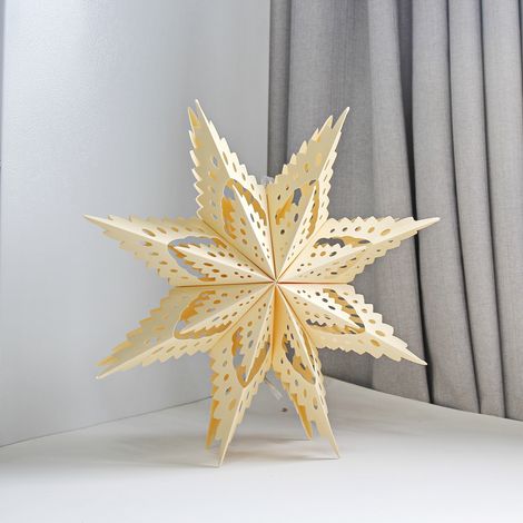 Décorations de Noël : pendentifs en forme de flocons de neige en relief, étoiles en papier plié, abat-jours, décorations pour les fêtes, mariages et anniversaires (1/3)