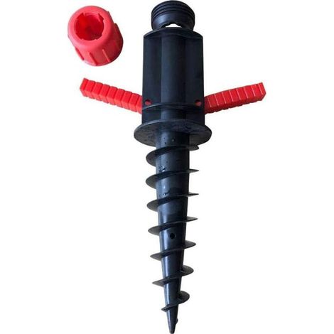 Parapluie De Plage Sable Ancre, Terre Pieds de Parasols, Base Ancrage Support de Parasol Plastique, pour Le Patio De Pelouse De Sable- (1/5)