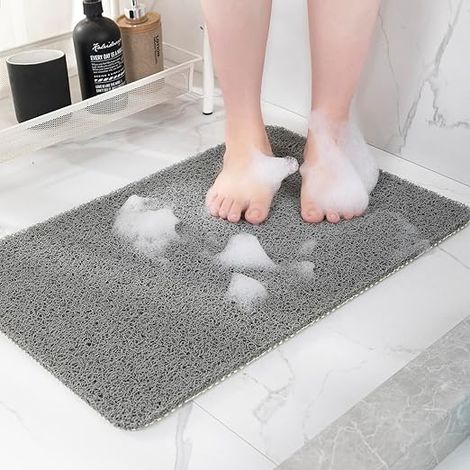 Tapis douche antidérapant 50x80, tapis bain séchage rapide salle de bain cuisine hôtel (1/5)