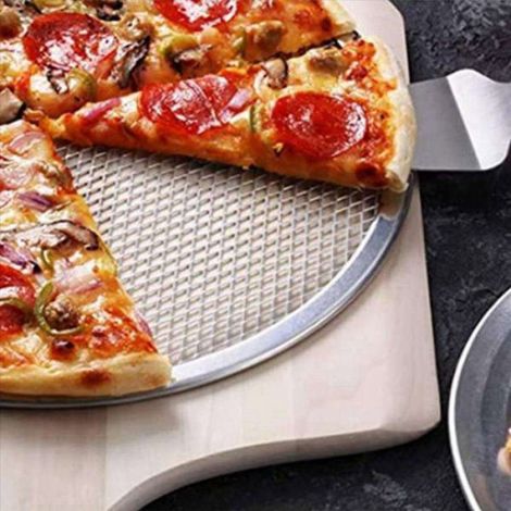 2X Plaque à Pizza en Aluminium de 12 Pouces avec Plaque à Pizza à Trous, Plaque de Cuisson pour Plateau à Pizza Rond Plateau de (1/5)