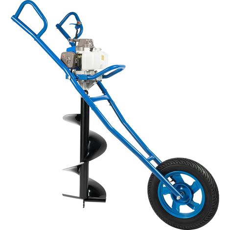 HAUTOUR Tarière à essence 63cc 2,2kW Moteur 2 temps, Tarière de plantation avec foret 30cm, Machine de forage pour verger, ferme, jardin, chantier, tous accessoires inclus (1/5)